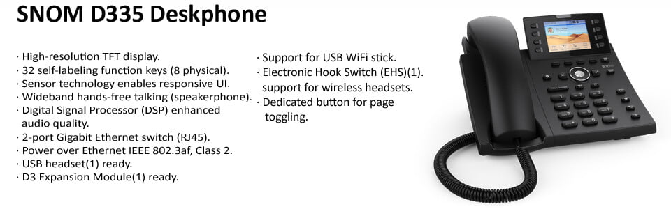 snom D335 deskphone | allin1number