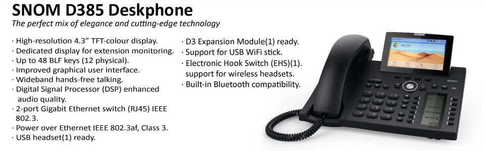 snom D385 deskphone | allin1number